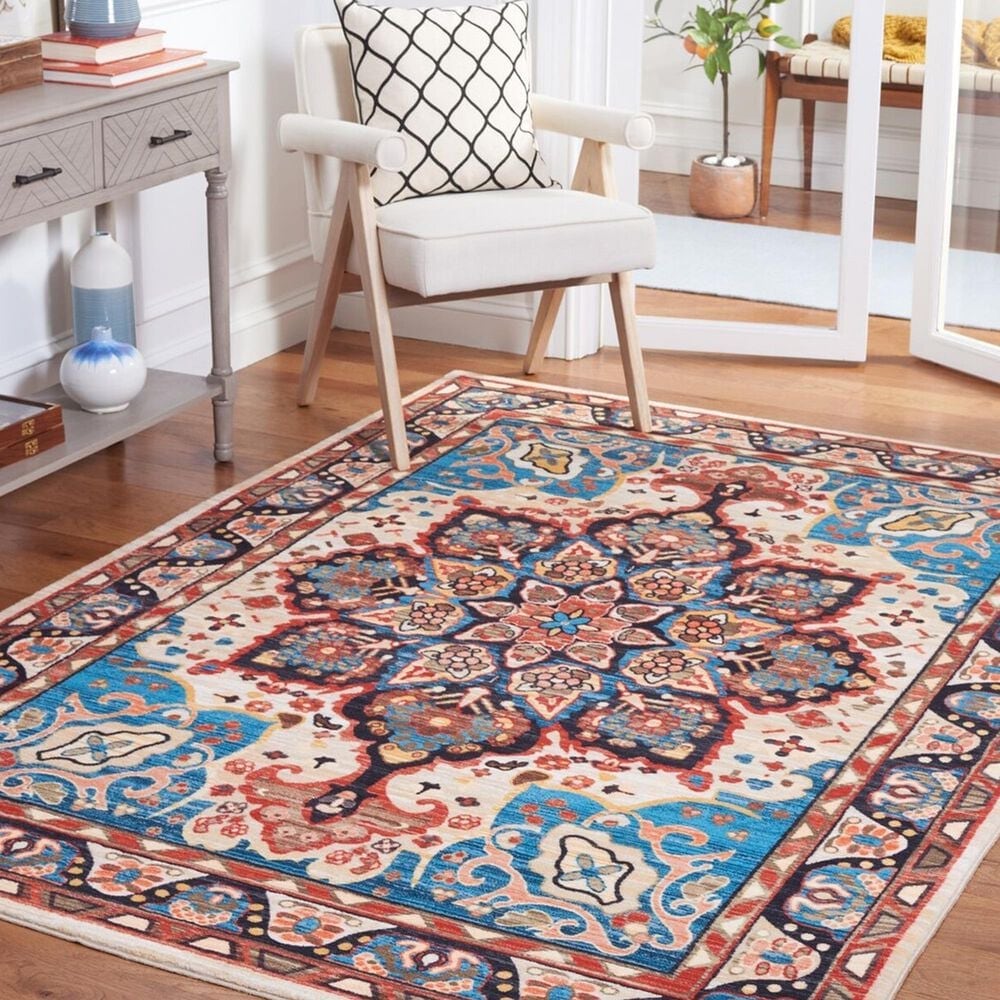 Safavieh Riviera 8&#39;9&quot; x 12&#39; Blue and Beige Area Rug, , large