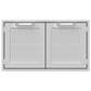 Hestan 36" Double Sealed Pantry Storage Doors in Stainless Steel, , large