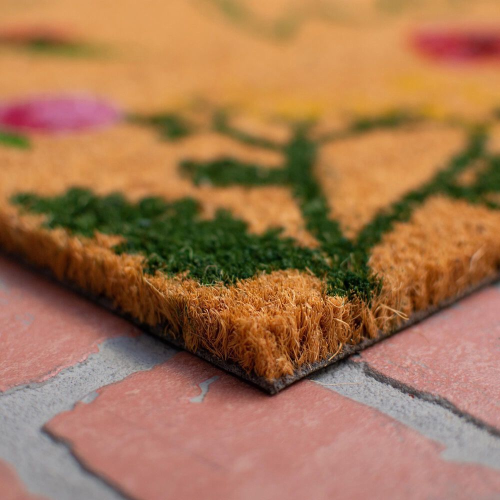 Calloway Mills Floral Hello Multicolor 1&#39;5&quot; x 2&#39;5&quot; Doormat, , large