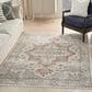 Nourison Astra Machine Washable ASW12 6"7" x 9" Grey and Multicolor Area Rug, , large