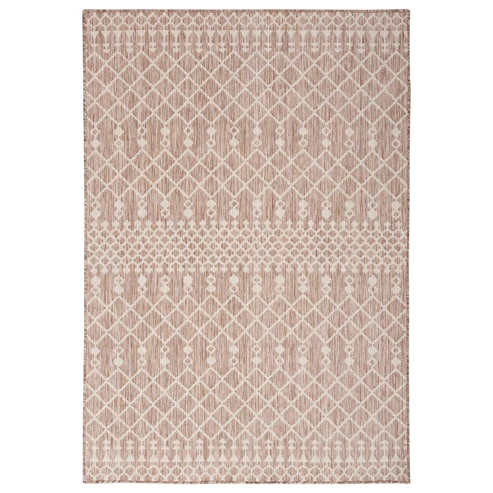 Nourison Positano Southwestern Beige 9" x 12" Indoor/Outdoor Area Rug, , large