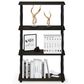 HOMLUX Turn-N-Tube 4-Tier Corner Open Storage Bookshelf in Espresso and Black, , large
