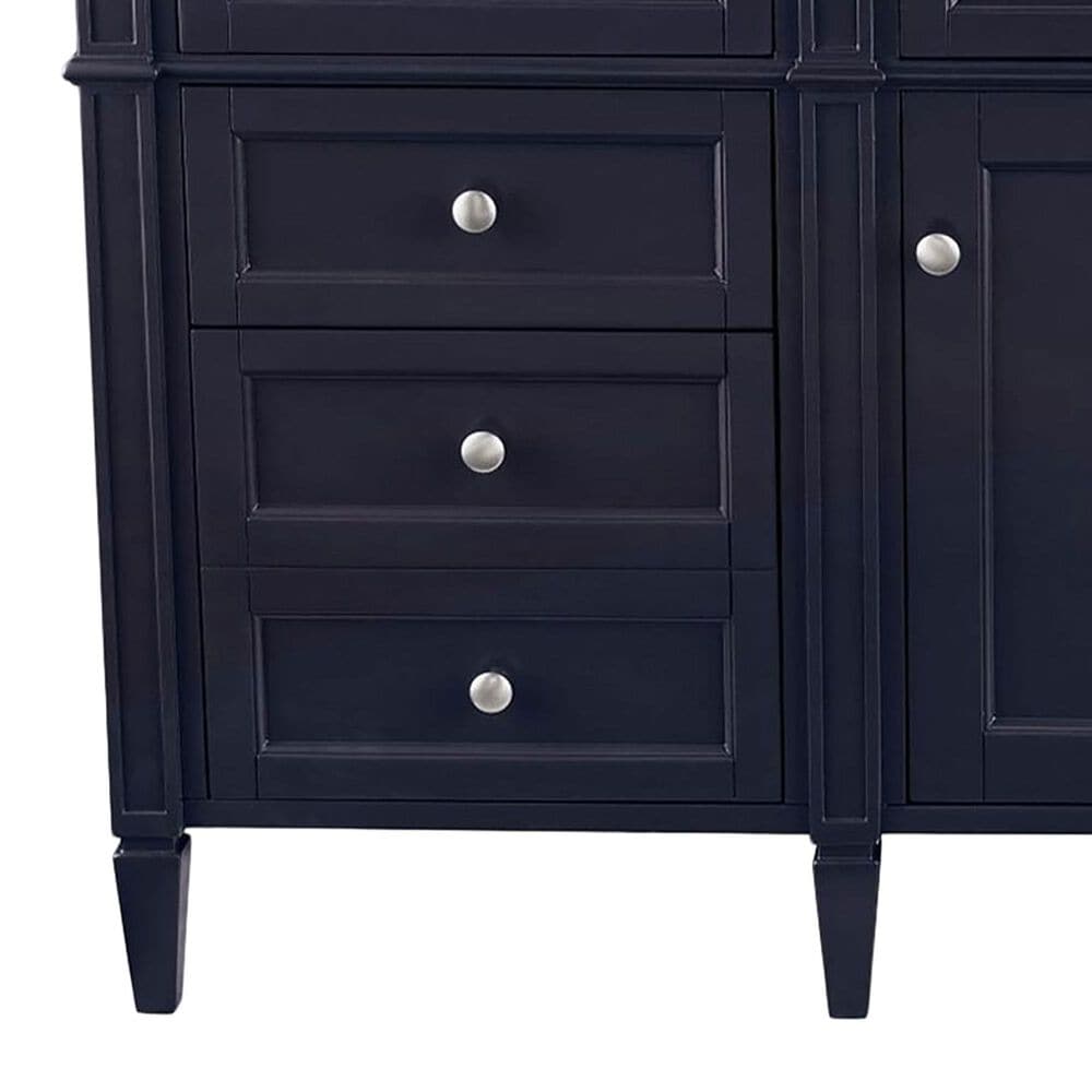 James Martin Vanities Brittany 30&quot; Single Bathroom Vanity in Victory Blue with 3 cm White Zeus Quartz Top and Rectangular Sink, , large