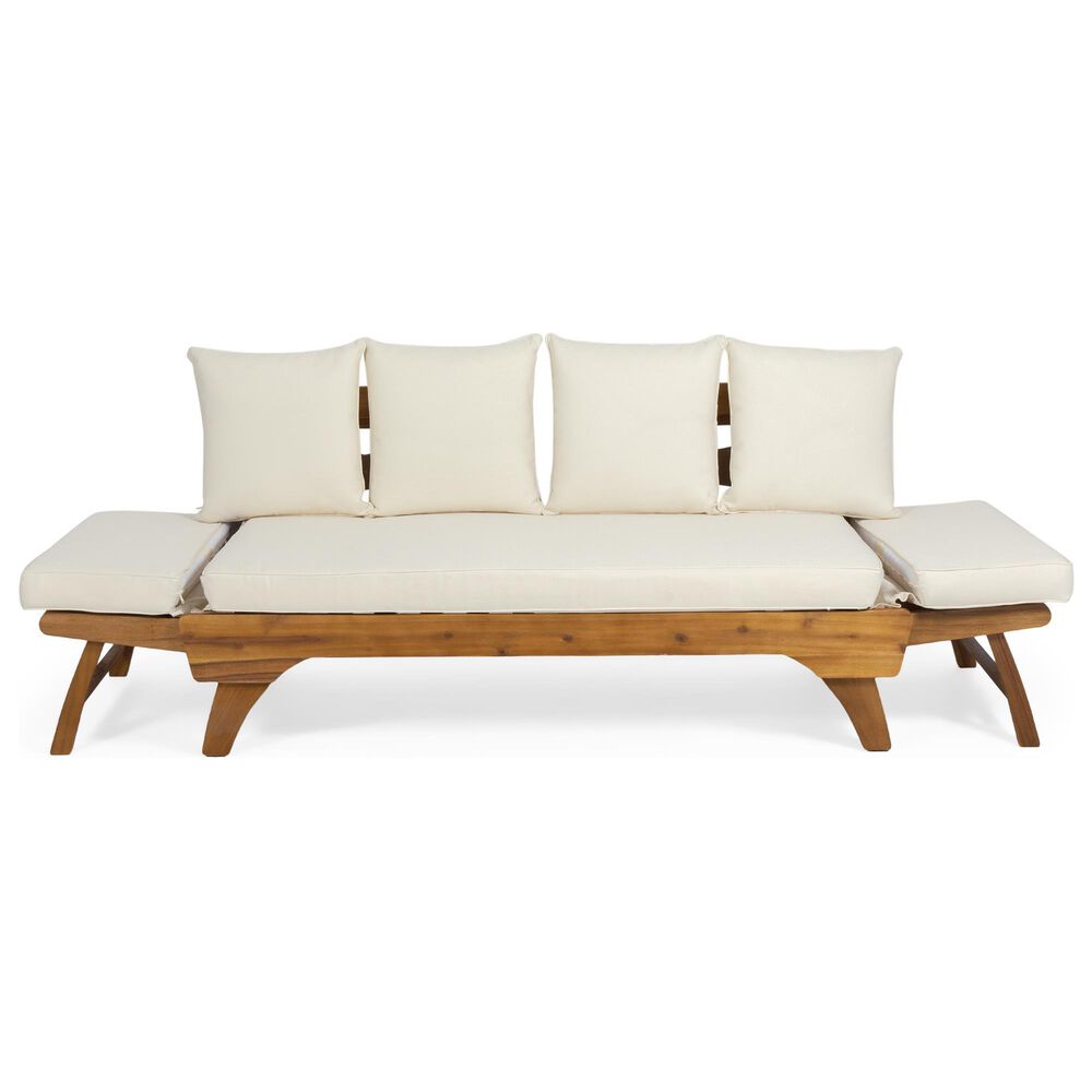 Hearth and Haven Serene Outdoor Full Expandable Sofa Daybed in Beige, , large