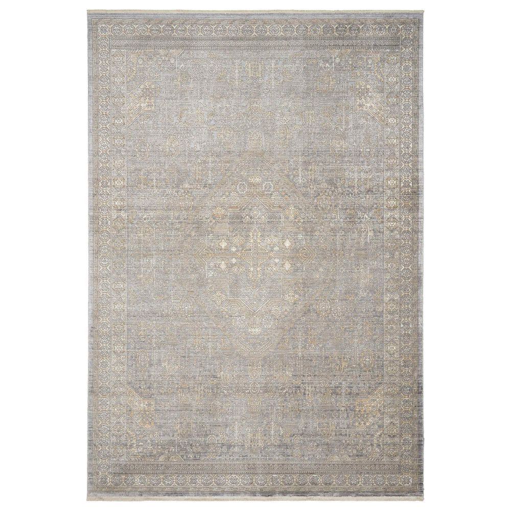Nourison Lustrous Weave LUW02 5"3" x 7"9" Gray and Beige Area Rug, , large