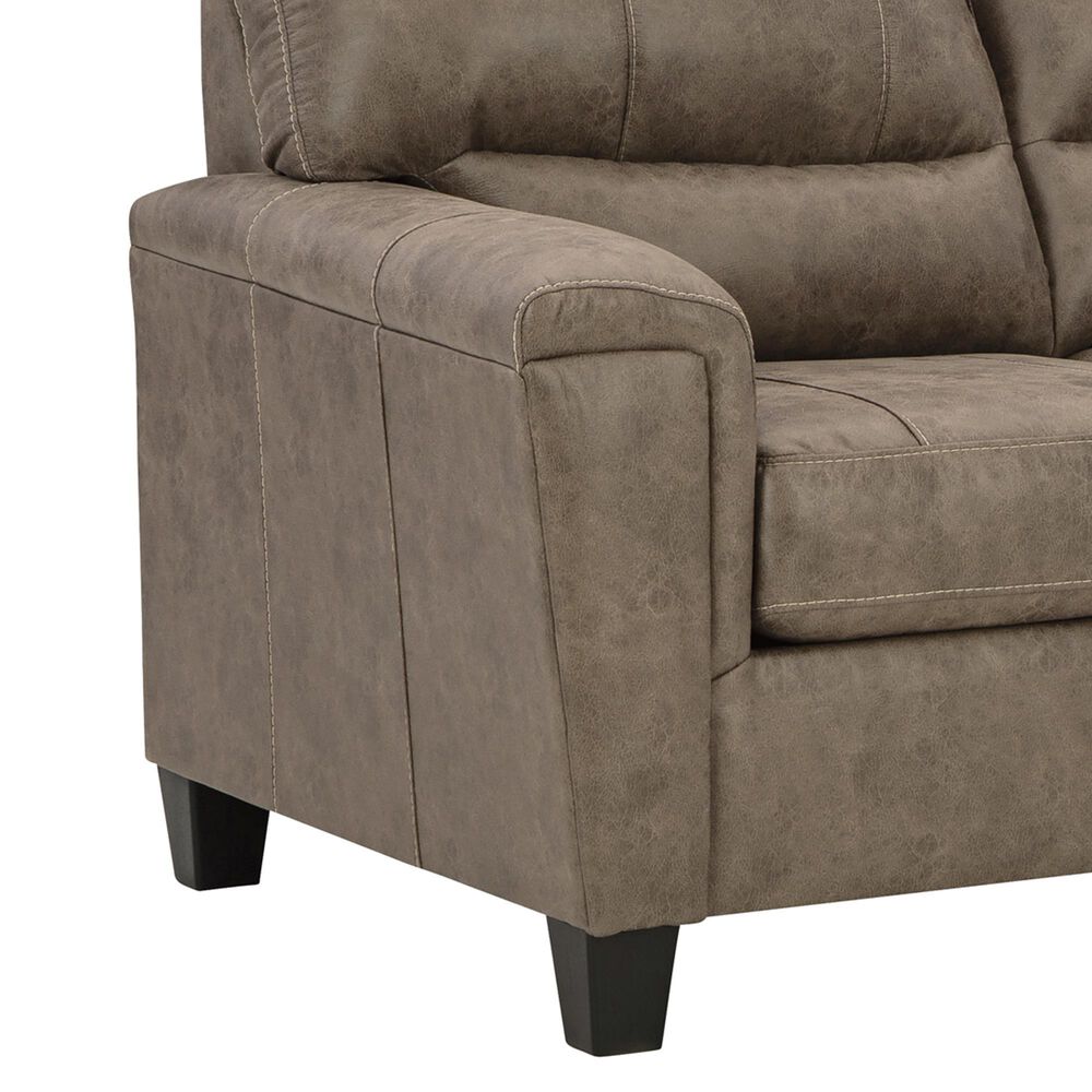 Ashley Navi Stationary Sofa and Loveseat Set in Fossil, , large