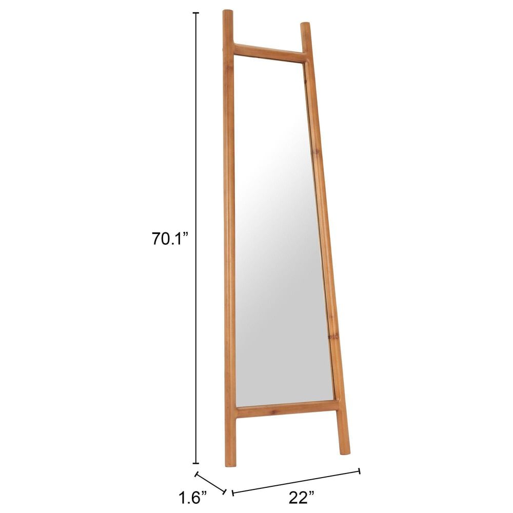 Zuo Modern Stiga Standing Floor Mirror in Natural, , large