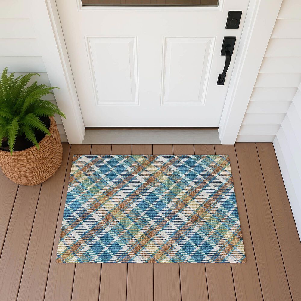 Dalyn Rug Company Soft Essentials Plaid Jewel 2'6" x 3'10" Indoor/Outdoor Area Rug, , large