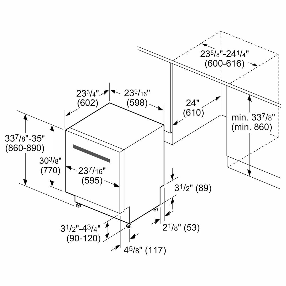Bosch 800 Series 24&quot; Built-In Smart Dishwasher with Pocket Handle in Stainless Steel, , large