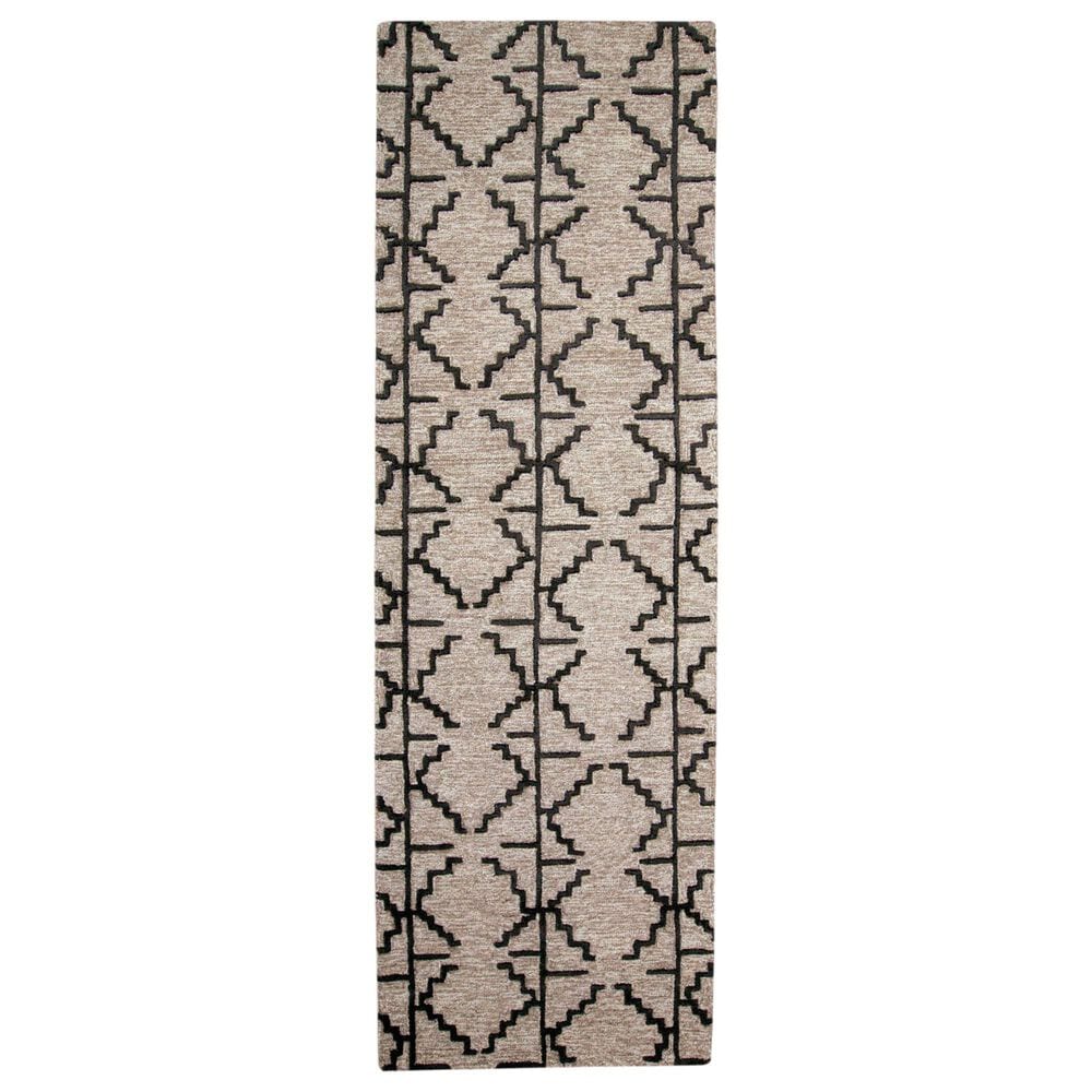 Feizy Enzo 2"6" x 8" Charcoal and Gray Runner, , large