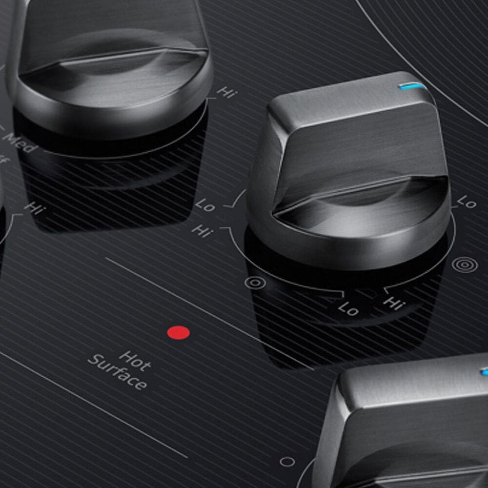 Samsung 36&quot; Electric Cooktop with Illuminated Knobs in Black, , large