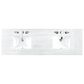 James Martin Vanities Breckenridge 72" Double Bathroom Vanity in Bright White with 3 cm Arctic Fall Solid Surface Top and Rectangular Sinks, , large