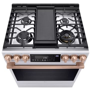 LG Studio 30" Smart Slide-in Gas Range with  Air Fry and Convection in Essence White, , large