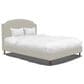 Jonathan Louis Design Lab Queen Platform Bed with Thrillist Pearl Upholstered in Walnut, , large