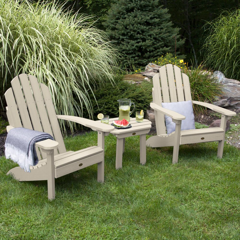 Highwood USA Classic Westport 3-Piece Adirondack Chair Set in Whitewash, , large