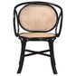 Baxton Studio Palesa Arm Chair in Black and Natural Brown, , large