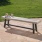 Hearth and Haven 63" Dining Bench in Light Grey Sandblast and Black Rustic, , large