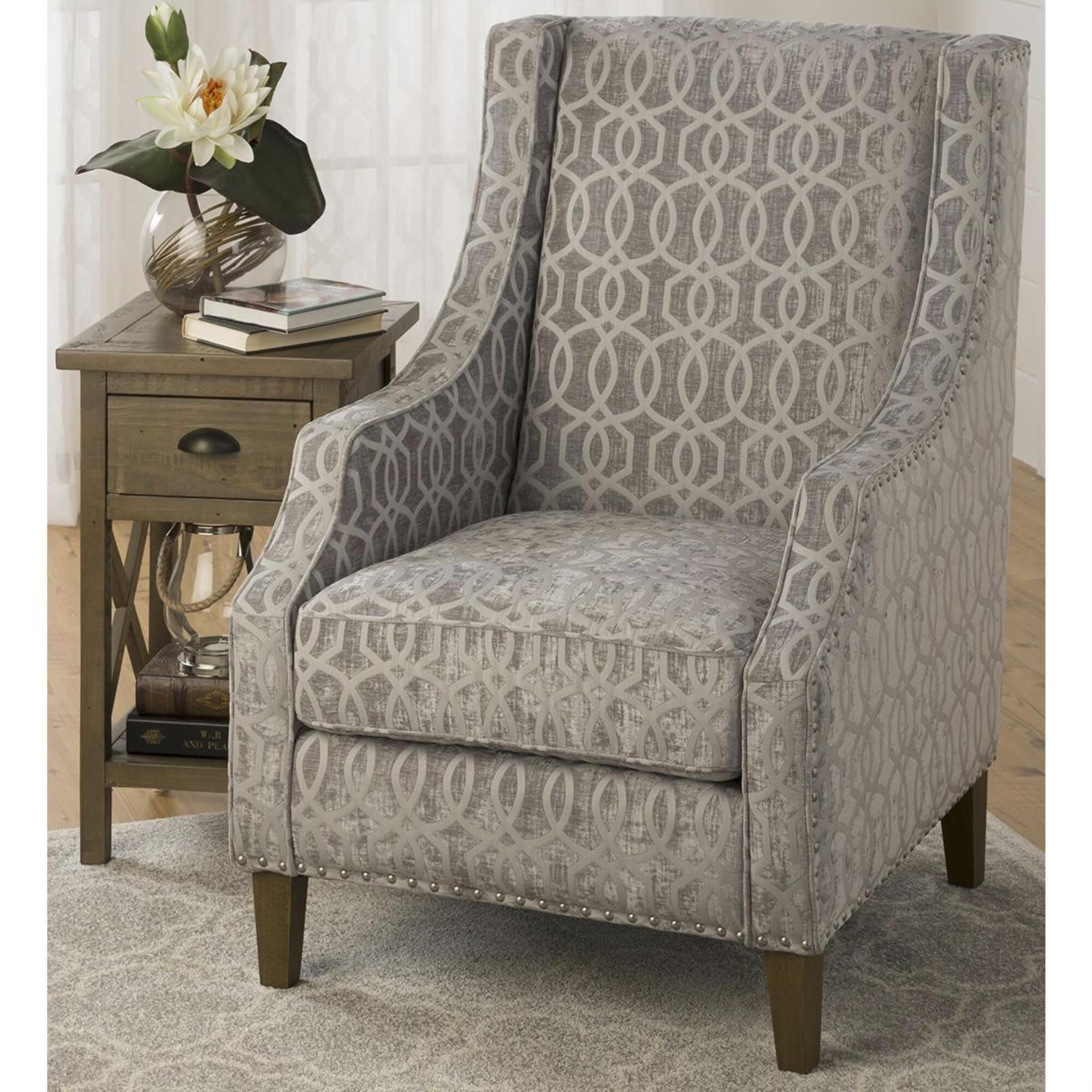 Dove grey sales accent chair