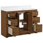 37B Lucerne 48" Single Bathroom Vanity in Dark Maplewood with Marble Top and Backsplash, , large