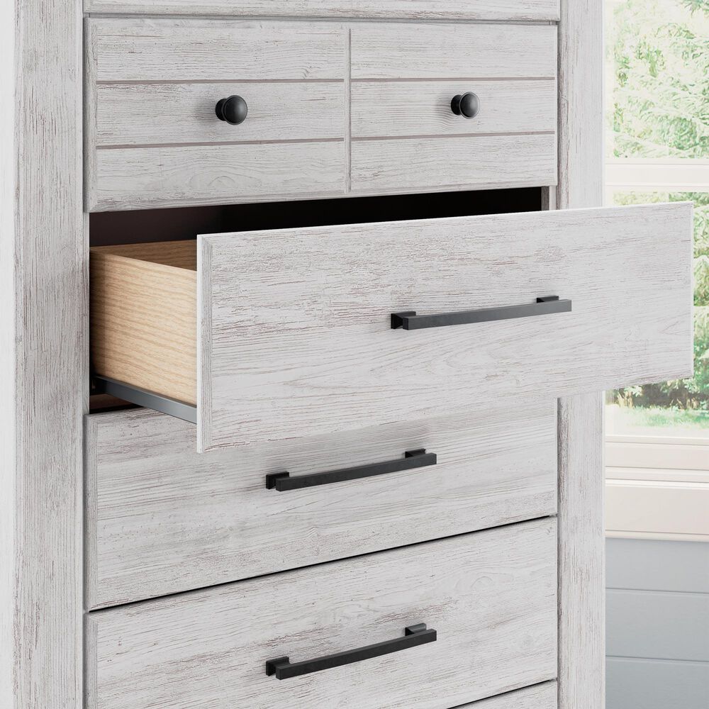 Ashley Makidern 5 Drawer Chest in Whitewash, , large
