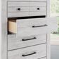 Ashley Makidern 5 Drawer Chest in Whitewash, , large
