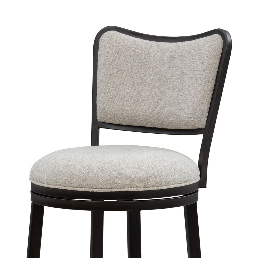 Armen Living Baxter Swivel Counter Height Stool in Cream, , large