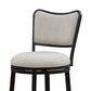 Armen Living Baxter Swivel Counter Height Stool in Cream, , large