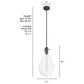Hunter Lundin 11" 1-Light Pendant in Noble Bronze, , large