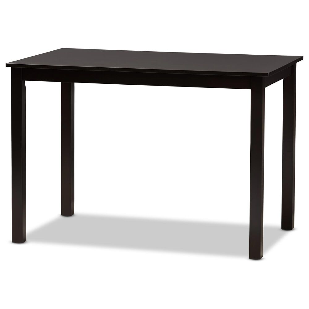 Baxton Studio Evelin Dining Table in Espresso Brown - Table Only, , large