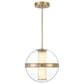 Minka-Lavery Divinely 16.63" Pendant with Clear Shade in Celeste Brass, , large