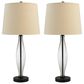 Ashley Travisburg Table Lamp in Clear and Black (Set of 2), , large