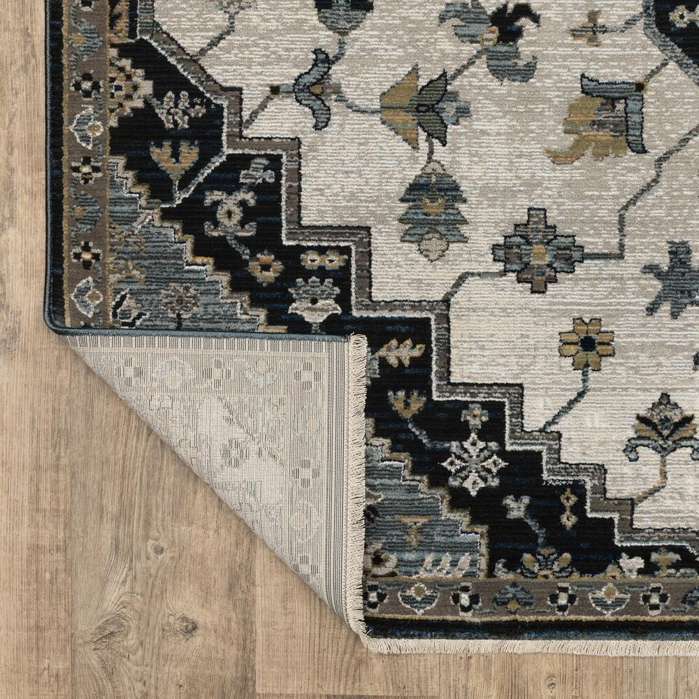 Oriental Weavers Keira Blue and Grey 9&#39;10&quot; x 12&#39;10&quot; Area Rug, , large