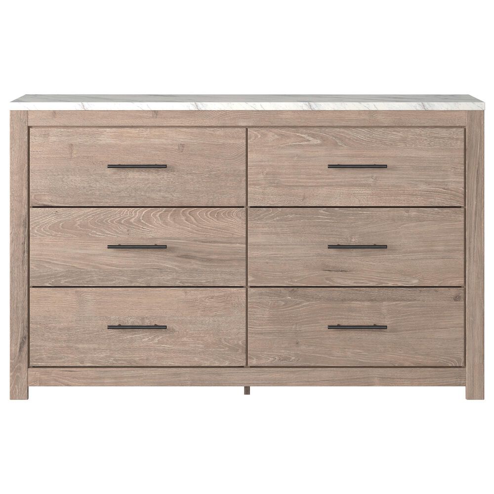 Ashley Senniberg 3-Piece Full Panel Bed Set in Light Brown and White, , large