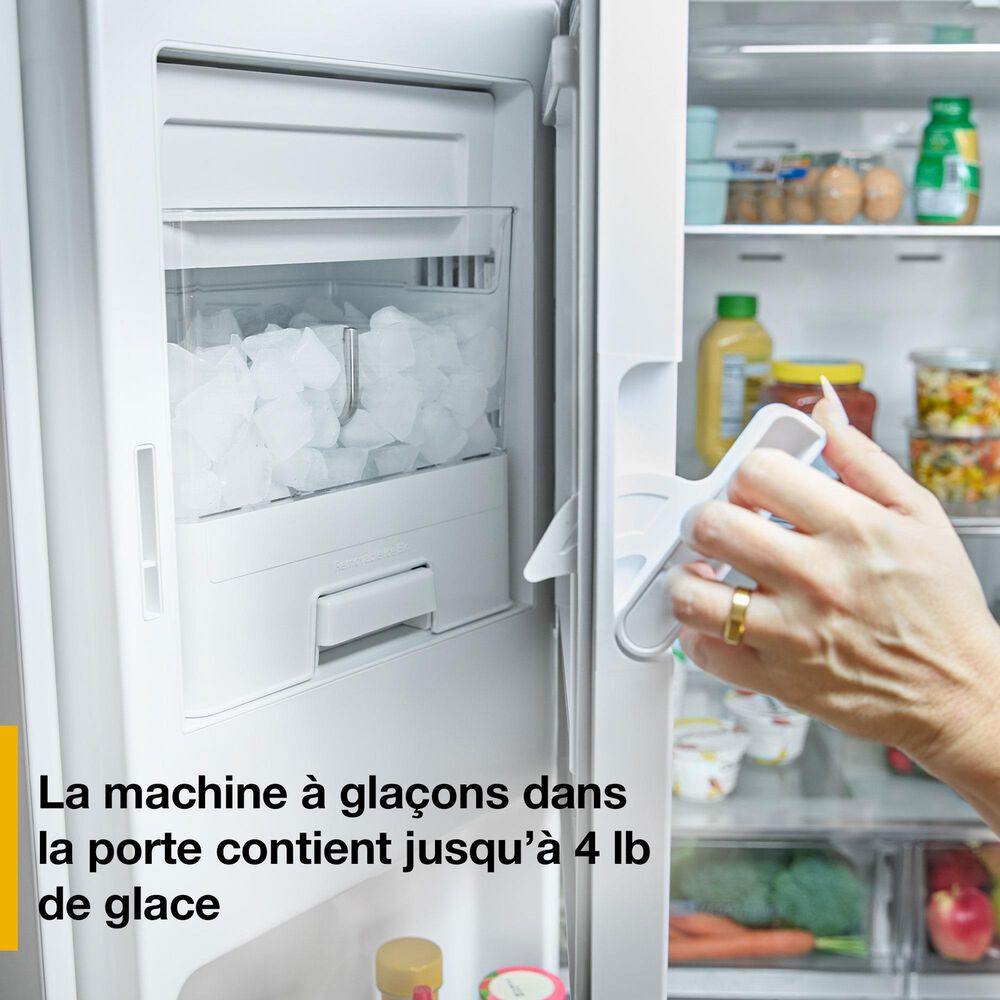 Whirlpool 29 Cu. Ft. French Door Refrigerator with Reach Through Handles in Fingerprint-Resistant Black Stainless Steel, , large