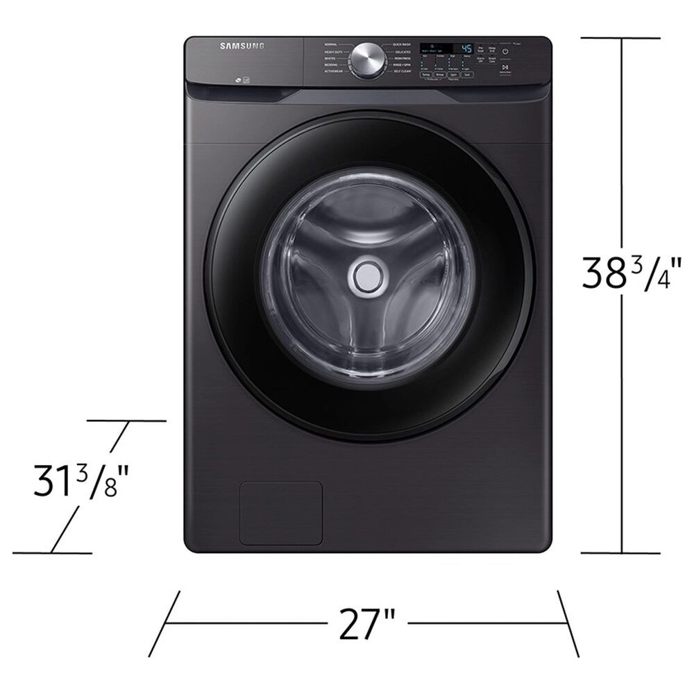 Samsung 4.5 Cu. Ft. Front Load Washer and 7.5 Cu. Ft. Electric Dryer Laundry Pair in Black, , large
