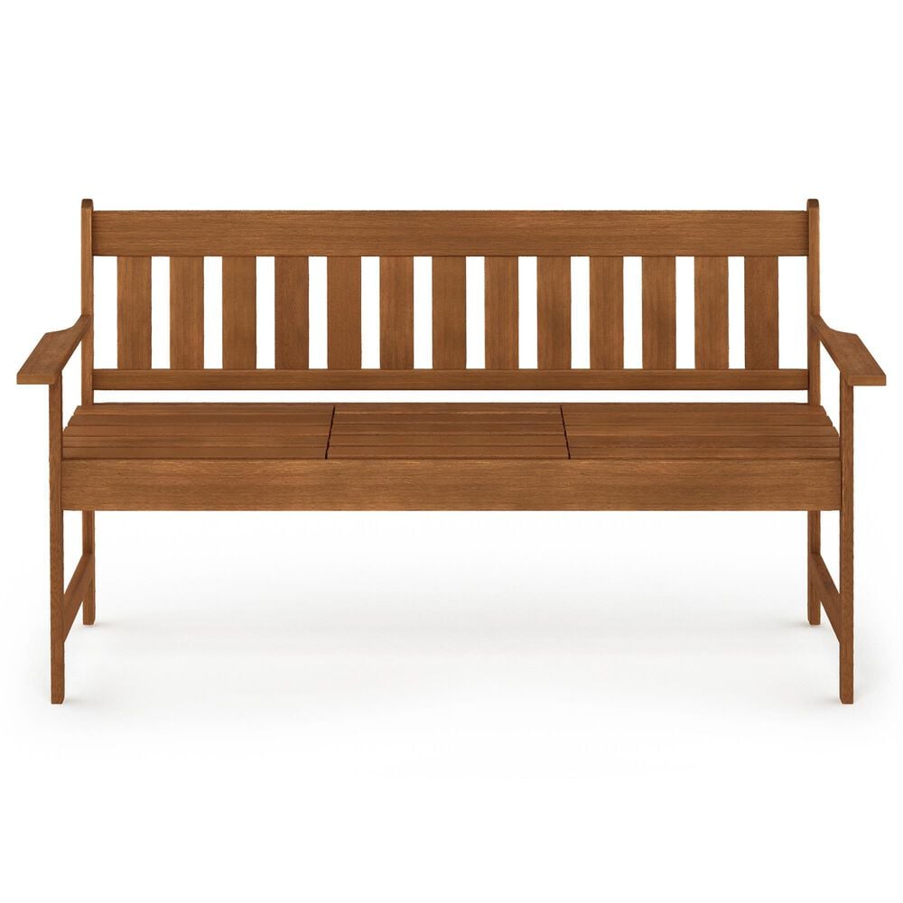 Noviland Patio Occasional Bench in Teak Oil, , large
