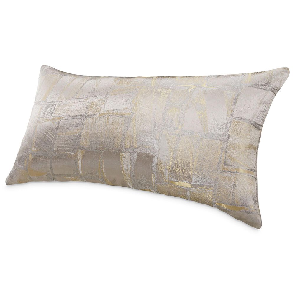 Vista Haus Ferrara 13&quot; x 24&quot; Lumbar Throw Pillow in Platinum, , large