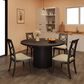 GARVEE 47" Round Industrial Dining Table in Black - Table Only, , large