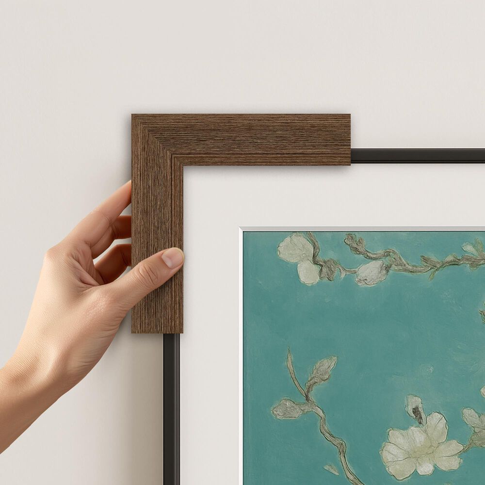 Deco TV Frames Slim 32" Frame Bezel for Samsung the Frame TV in Museum Walnut, , large