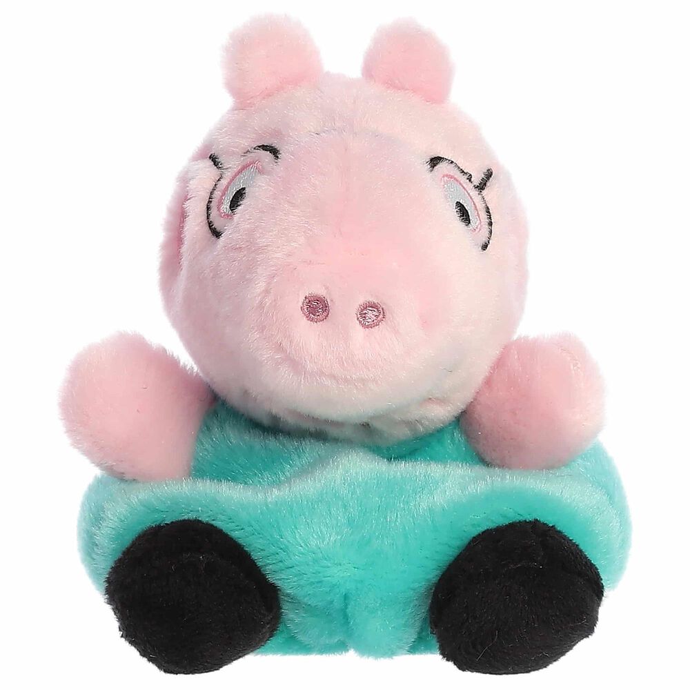 Aurora 5&quot; Peppa Pig Daddy Plush in Pink and Teal, , large