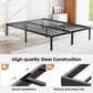 Hearth and Haven Full Heavy Duty Metal Bed Frame in Black, , large