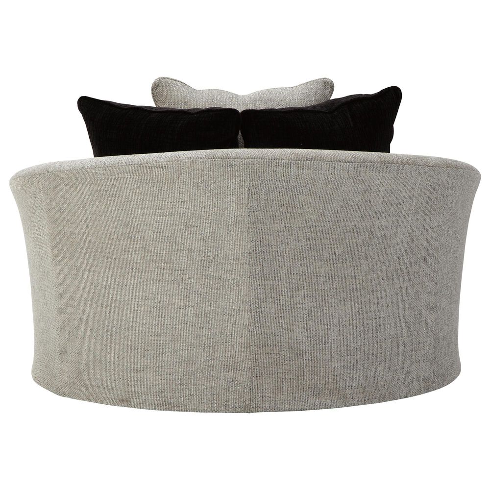 Signature Design by Ashley Megginson Oversized Round Swivel Chair in Storm, , large