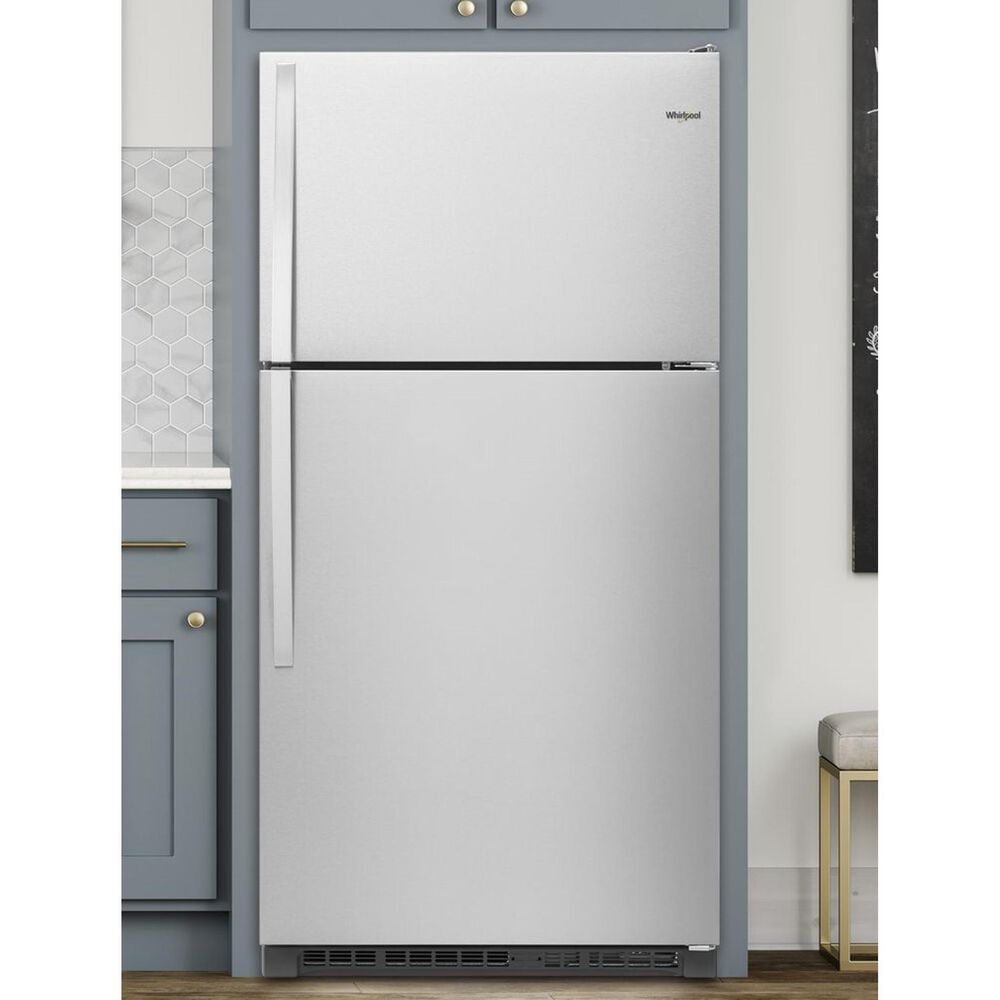 Whirlpool 20.5 Cu. Ft. Top Freezer Refrigerator in Fingerprint Resistant Stainless Steel, , large