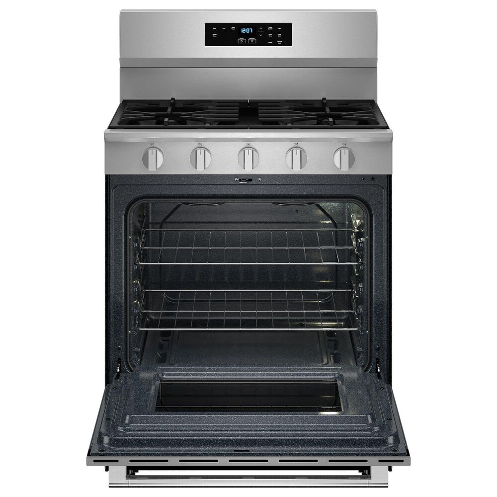 Maytag 5.0 Cu. Ft. Freestanding Gas Range with Steam Clean in Stainless Steel, , large