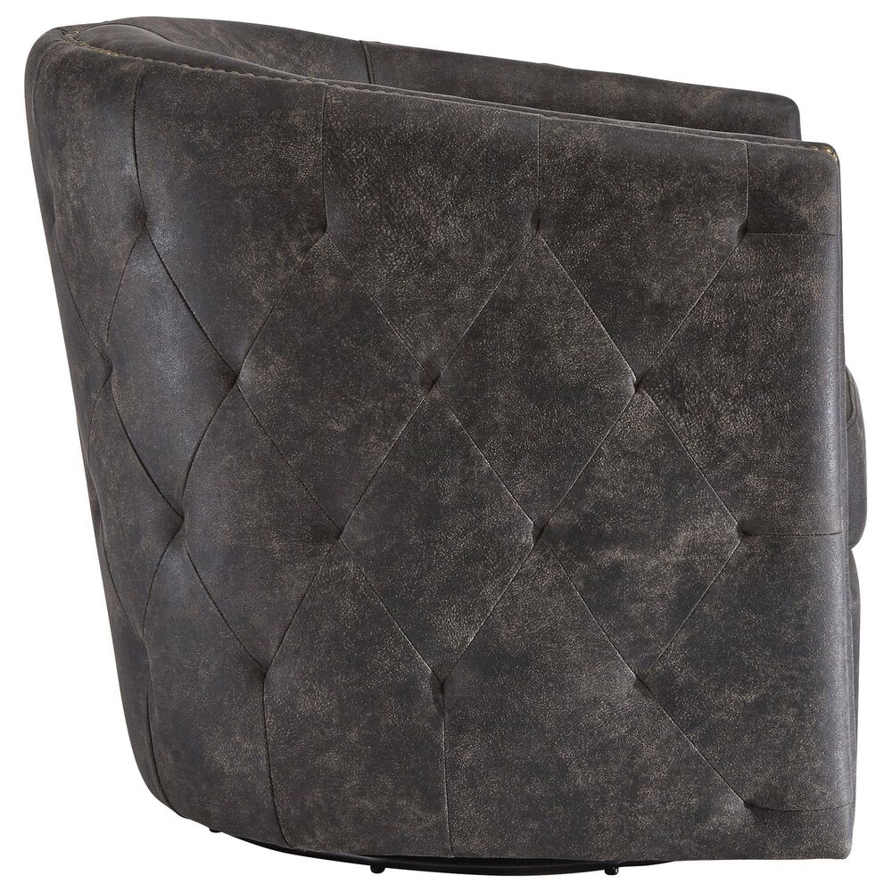 Ashley Brentlow Swivel Chair in Distressed Black, , large