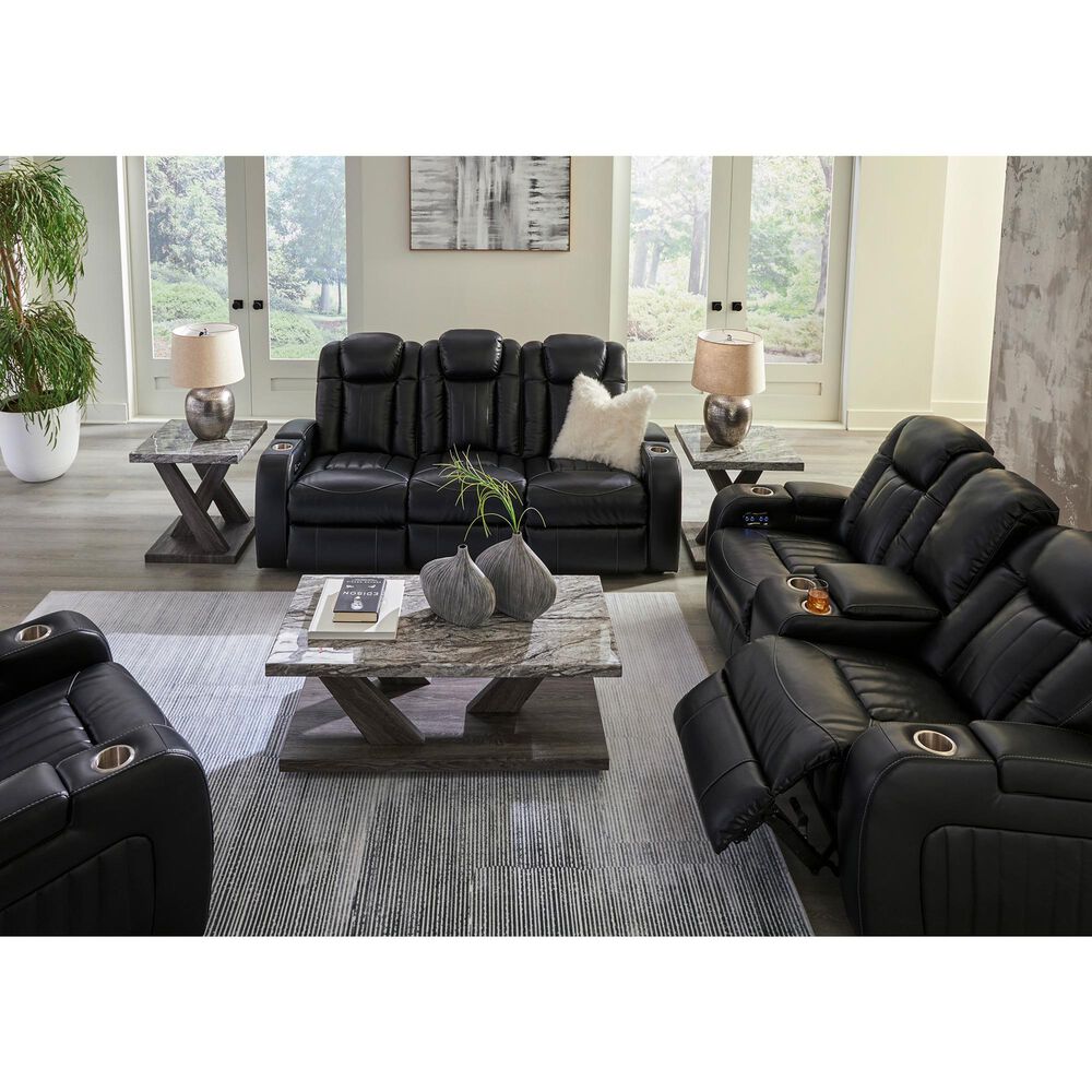Ashley Caveman Den 2-Piece Power Reclining Living Room Set in Midnight, , large