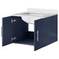 Lexora Home Geneva 24" Single Bathroom Vanity in Navy Blue with 2 cm White Cultured Marble Top and Rectangular Sink, , large