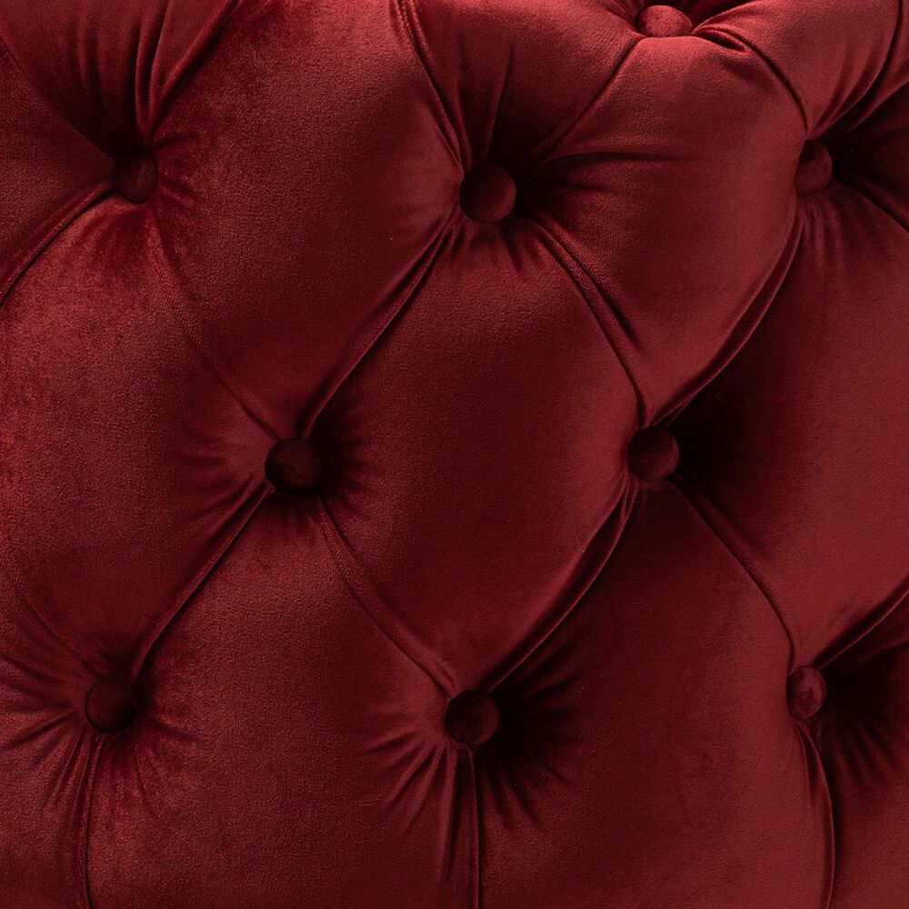 Baxton Studio Valeria Ottoman in Burgundy, , large