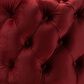 Baxton Studio Valeria Ottoman in Burgundy, , large