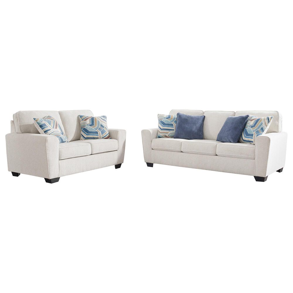 Ashley Cashton Stationary Sofa and Loveseat Set in Snow, , large